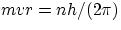 $mvr = nh/(2\pi)$