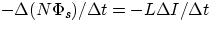 $-\Delta (N\Phi_{s})/\Delta t = -L\Delta I/\Delta t$