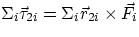 $\Sigma_{i} \vec{\tau}_{2i} = \Sigma_{i} \vec{r}_{2i}\times \vec{F}_{i} $