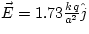$\vec{E}= 1.73 \frac{kq}{a^{2}} \hat{j}$