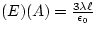 $(E)(A) = \frac{3\lambda \ell}{\epsilon_{0}}$